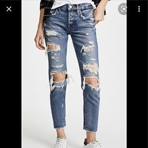 Moussy Vintage distressed tapered jeans (Adel?)